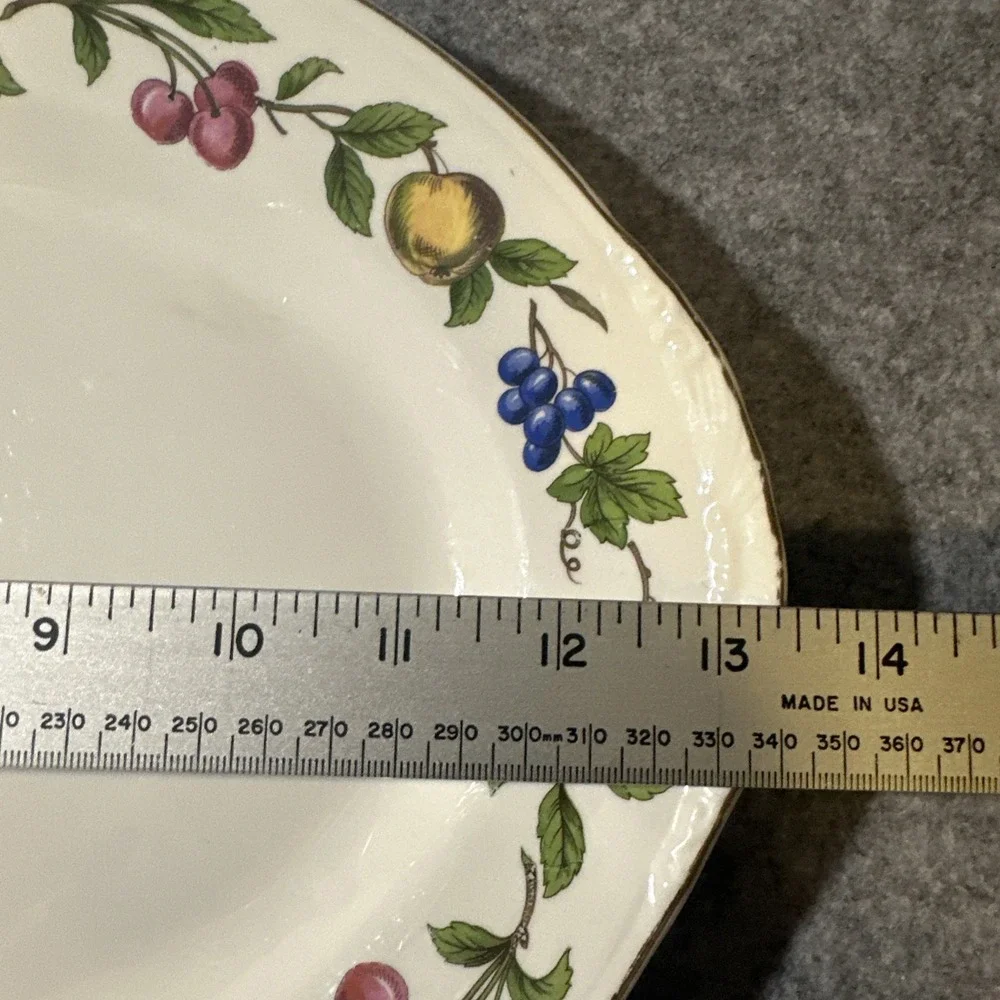 Homer Laughlin #J49N5 Eggshell Nautilus ORCHARD Fruit oval platter‎ 11.5X9'' VTG